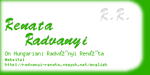 renata radvanyi business card